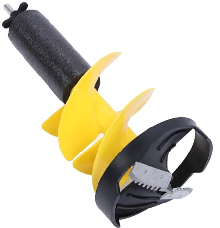 FTVOGUE Taladro de Hielo Eléctrico, Diámetro de Perforación de 8 Pulgadas con Diseño de Tubería de Agua Flotante, Taladro de Aleación de Aluminio de 17,7 Pulgadas para Entusiastas de la Pesca en Hielo