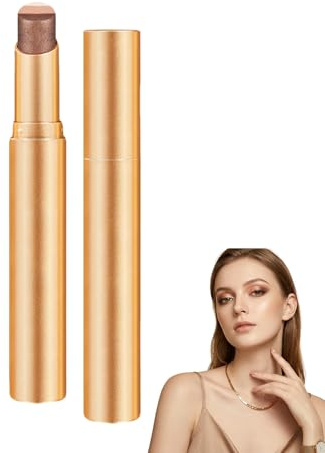 ARYIMYDP 1 Crayon Ombre à Paupières avec 3 Couleurs Iridescentes et Effet Lumineux, Polyvalent pour Fard à Paupières Highlighter et Zone sous les Yeux, Idéal pour Maquillage Quotidien et Soirée