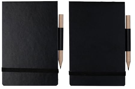 IMPACT Police Style Notebook – 2 Pack - Pocket‑Sized, Durable, Feint‑Ruled Notebooks with Elastic Closure & Pencil
