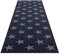 HOMEFACTO:RI Küchenläufer Küchenteppich Teppichläufer Brücke Sterne Stars | waschbar, Größe:ca. 60 x 180 cm, Designs:Sterne | schwarz grau