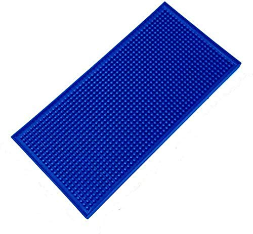 ausuky, Tappetino da Bar in Gomma Grande con Vassoio raccogli Gocce per Birra e Bevande, Base per Pub, Discoteche, Bar, Accessori tagliabili, Blue, 15 * 30cm