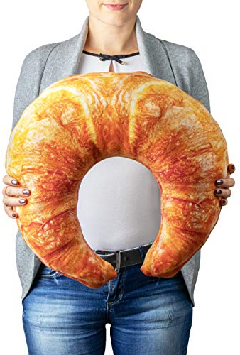 Froster Croissant Térmico - Almohada Gigante, con Saco Térmico de Hueso de Cereza, Almohada de Viaje, Cojín Abrazable