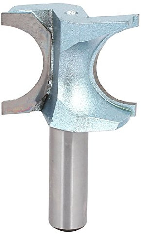1/2 Inch x 1 Inch Double Flute Bull Nose Half Round Router Bit Cutter Cutting Tool