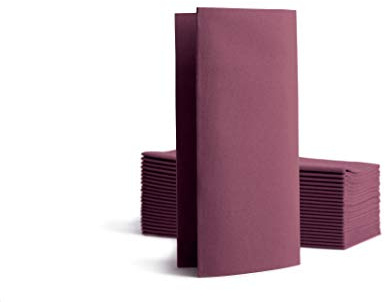 Alvotex CHIC Airlaid 50 Servietten, 1/8 Falten Stoffähnlich, hochwertige Einwegserviette, 39x40cm, Pflaume