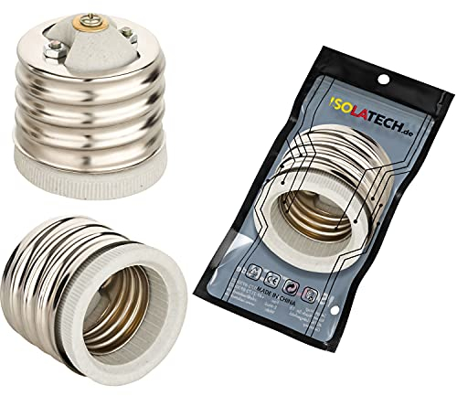 ISOLATECH 1pc E40 à E27 Douille d'adaptateur pour E27 douille de lampe LED convertisseur pour lampes à économie d'énergie (max. 250V/2A) ampoules cuisine salle de bain résistant à la chaleur