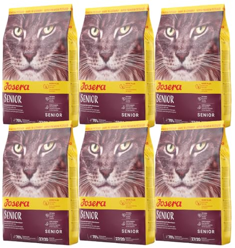 Josera Senior (3 x 2kg) | Katzenfutter für ältere Katzen oder Katzen mit chronischer Niereninsuffizienz | Super Premium Trockenfutter | 3er Pack