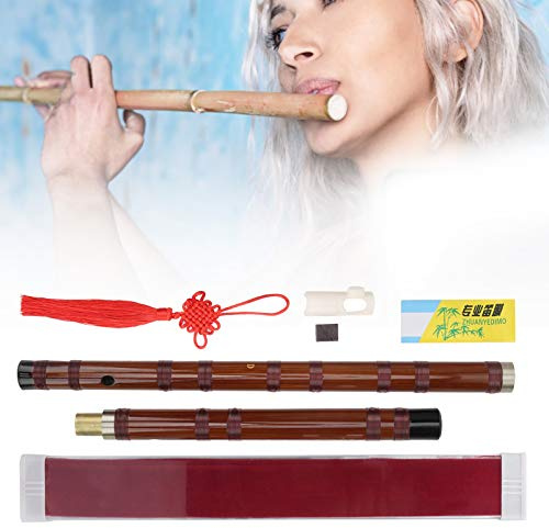 Flauta de bambú D-Key Dry Bitter Dizi Juego de flauta tradicional para principiantes Hecho a mano