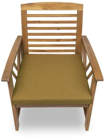 chilly pilley Stuhlkissen Gartenkissen Gartenstühle Stuhlauflage Stuhlpolster Sitzkissen Abnembar Bezug Mit Reißverschluss Auflage Set Garten Kissen (50x50x5, Cappuccino)