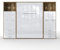 MAXIMAHOUSE Schrankbett vertikal Invento LED 140V mit 2 Regalen, Lattenrost aus Holz, Wandklappbett 140x200 modern Concept und Design, stabil,praktisch,platzsparend