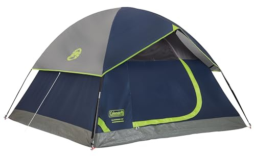 Coleman Sundome 4-Person Tent with Rainfly, Weatherproof Tent Sets Up in 10 Mins