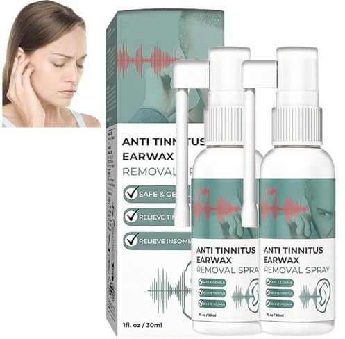 Hearing Restoration Spray, Earwax Cleaning Spray, Tinnitus Remission Spray,Spray naturale efficace per la cura dell'acufene, spray anti-acufene per la rimozione del cerume, rimozione del cerume (2ps)