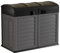 INTEC - Cache Poubelles 2 portes Gris - Tri sélectif Extérieur - Abri Poubelle Design pour Terrasse et Jardin 1500L