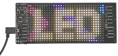 Tablero de indicadores LED, placa de identificación LED programable, grosor (2 mm), 512 cuentas LED de alta luminosidad, se puede conectar con el teléfono móvil
