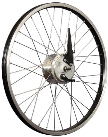 Roue Avant 24 Jante Aluminium Sturmey Archer Frein à Tambour Dynamo XL-FDD Noir