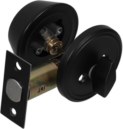 NUOBESTY Locking Auxiliary Lock Hidden Dead Bolt Lock for Interior Doors Latch Mechanism Secure Contemporary for Thick Doors