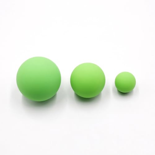 AEIKINISIS Set of 3 Massage Balls of Different Sizes, Therapy Ball for Muscle Relief and Yoga Relaxation, Massage Ball for Back,Hands and Feet (Green)