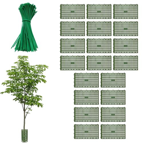 20 Pezzi Protezione per Il Tronco d'Albero con Fascette, Strumenti Protezioni Corteccia Espandibile per Corteccia Danneggiata, Proteggere Tronco di Albero per Prevenire Trimmer Tosaerba e Animali