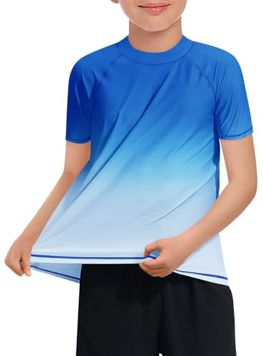 Haloumoning badskjorta pojkar kortärmad badskjorta barn snabbtorkande baddräkt T-shirt