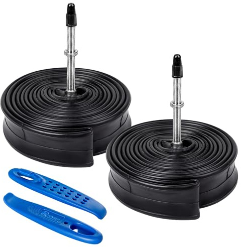 YUNSCM 2-PCS 700C Bike Tubes 700x18C/23C/25C FV48mm Presta Valve 18/25-622 700C Bicycle Inner Tubes Compatible with 700x18C 700x23C 700x25C Bike Bicycle Tire Tubes