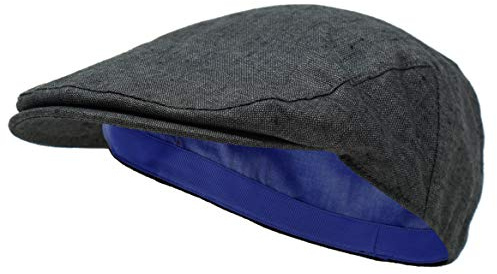 Borges & Scott Sammy – irländskt linne platt keps, granit, XL