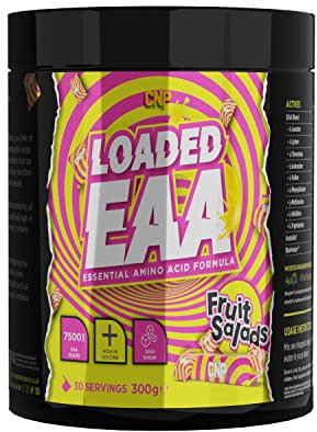 CNP Professional Loaded EAAs, Essential Amino Acids, BCAAs, Muscle Repair & Recovery Powder, 300g / 100g and 30/10 Servings, 12 Delicious Flavours (Fruit Salad, 300g)