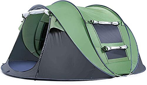 Desconocido Tiendas de campaña Lanzamiento automático 1 Segundo Pop-up Impermeable Senderismo al Aire Libre Tienda de Playa Protección Solar Tipi Familiar (M)