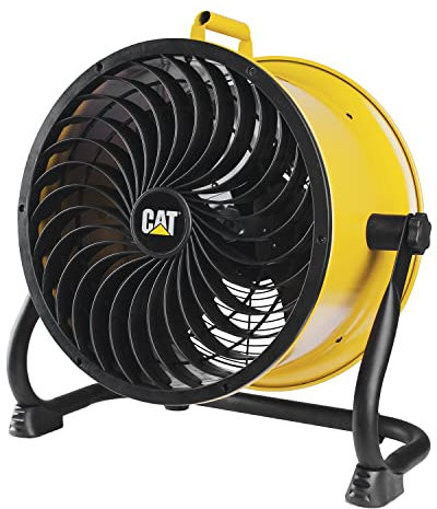 CAT ERPILLAR (HVD-14AC) Ventilateur de circulation d'air à tambour haute vitesse de 35,6 cm avec tête de tambour réglable à 360 degrés de qualité industrielle et moteur à double roulement à billes de