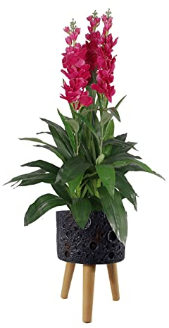 Leaf Extra Large Cachepot Planters, Wood, 35cm Lunar Black