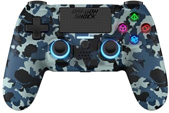 DragonShock - Mizar kabelloser Bluetooth-Controller für PS4, PC und Mobile, blau camo