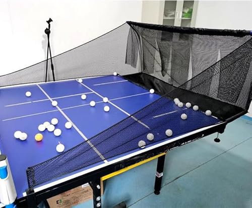 XDLYWUZIQ Großes Tischtennisball-Fangnetz Mit Metallrahmen, Beweglicher Tischtennis-Recycling-Fänger Mit Seitlichem Zaun Für Einfach Einzurichtendes Tischtennis-übungsnetz,C