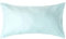 HOMESCAPES 2er-Set Damast Kissenbezug Aqua 50x90 cm mit Satin-Streifen & Hotelverschluss, 100% ägyptische Baumwolle, Fadendichte 330