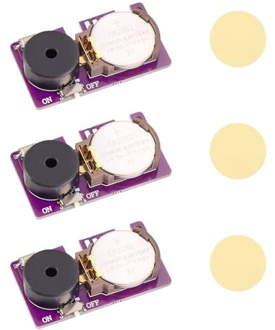 Lot de 3 machines à bruit ennuyeux, articles de cricket farce avec 16 sons bips, appareil dissimulé pour cadeaux de plaisanterie, école, fête d'amis (violet foncé)