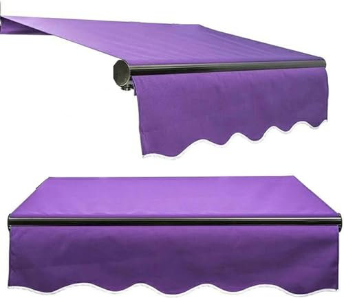 Retractable Awning Shade Fabric Replacement - Heavy Duty 280g Polyester Outdoor Canopy for Garden, Deck, Balcony - No Telescopic Arm