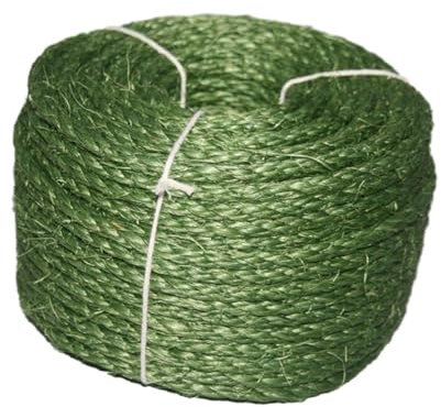 KESOTO Corde en Sisal pour Chat, Poteau à gratter, Corde à gratter pour Chat, Artisanat épais, 6mm x 20M, Vert