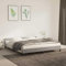 Myheimly Bettgestell ohne Matratze mit Kopfteil, Bettrahmen mit Lattenrost, Bett Polsterbett mit Stützbeinen, Schlafzimmerbett Einzelbett Hellgrau 180x200 cm Samt