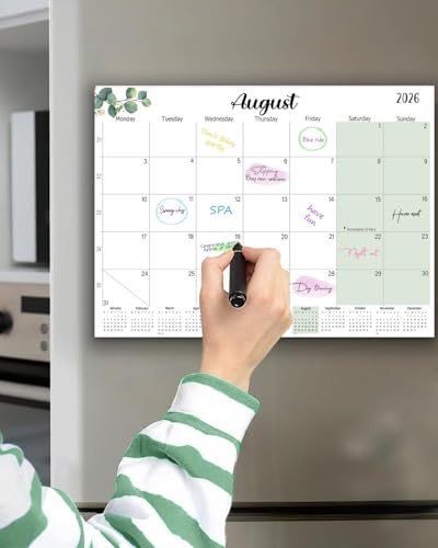 Magnetic Calendar for Fridge 2026 2027 A4, 18 Months Magnet Fridge Calendar 2026/27 - July 26 to Dec. 27 Wall Calendar Palnner - Monthly Magnetic Fridge Planner