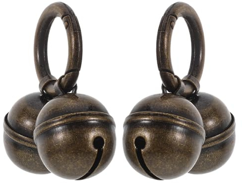 DOITOOL 2pezzi Ciondoli per Collari per Cani in Metallo Campanellini per Animali Domestici di Piccola Portachiavi con Campanellini per Collare per Animali Domestici Decorativi per Cani