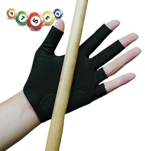 Guanti da biliardo – Modello traspirante a tre dita | Guanti da biliardo traspiranti appositamente progettati per i giocatori maschi – adatti per i giocatori di queue sport, per donne e per Erwach