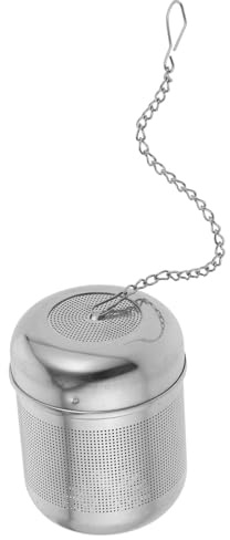 SHINEOFI Colador de Té de Acero Inoxidable Pequeño Cadena y Cierre, Infusor para Especias y Condimentos, Filtro para Sopas, Tés y Cocina, Accesorio Reutilizable para Hogar y Cocina