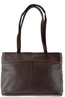 Alpenleder Handtasche - ISCHGL (Handgefertigt) - Nachhaltiges Bio-Leder aus regionaler Landwirtschaft | Henkeltasche leder, Handtasche damen Mittelgroß *Fair Produziert* (40x28x10, Schokobraun)