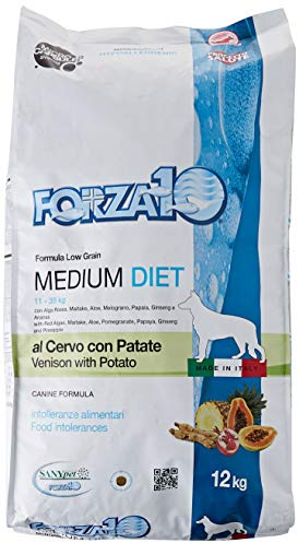 Forza 10 Forza10 Medium Diet Deer Food Dry Dog Premium Tasche 12 kg, Mehrfarbig, einzigartig