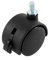 uxcell A15060400ux0019 Chairs 5/16 Threaded Stem 1.6 Dia Twin Wheel Swivel Caster with Brake