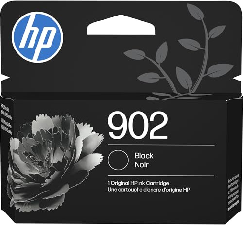 HP 902 Black Ink Cartridge | Works with OfficeJet 6950, 6960 Series, OfficeJet Pro 6960, 6970 Series | Eligible for Instant Ink | T6L98AN