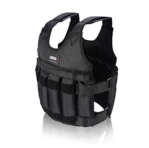Regolabile Giubbotto Gilet con Pesi Estraibili Giubbotto Zavorrato Regolabile per Allenamento, Fitness-Guantoni da Boxe per Allenamento (20KG)