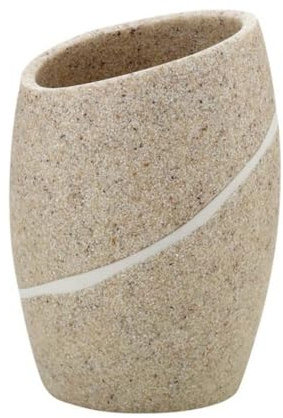 kela 20296 Zahnbürstenhalter Talus aus Poly in beige,Plastik,8x8x11cm