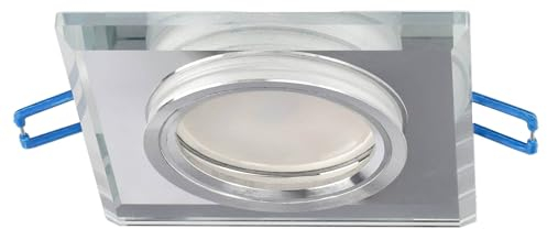 EDO Recessed Light Recessed Spotlight Glass Crystal Silver Recessed Ceiling Spotlight Square Black Cut Spotlight Ceiling lamp recessed Ceiling lamp recessed Clear Glass Ceiling spot led EDO777130