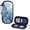 Fintie Carrying Case for Kardia Mobile and Kardia Mobile 6L EKG Device Heart Monitor - Protective Hard EVA Shockproof Storage Portable Travel Cover Bag with Pill Organizer (Ocean Marble)