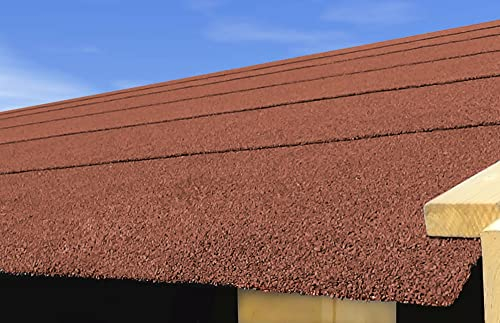 Chillroi® Karibu Selbstklebende Bitumendachbahn 2,5 m² Dachbahn Dachfolie Schindelbahn (rot)
