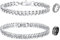2 Pcs Armband Herren Silber Edelstahl Armband Herren Armband Herren Edelstahl Silber Armband Männer Armkette Herren Silber Panzerarmband Herren Silber Armband Kette Herren Mit 2 Die Ringe