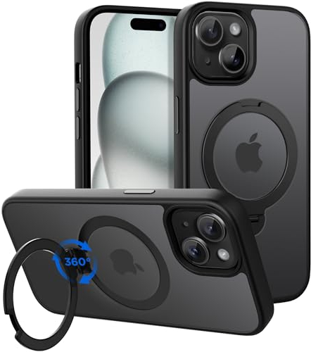 CACOE für iPhone 15 Hülle mit Kameraschutz, Kompatibel mit MagSafe, Stoßfeste Kratzfeste Magnetische Rückseite Handyhülle für iPhone 15 Hülle